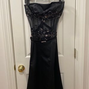 Black dress with liner in bust area